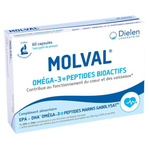 Dielen Molval 60 Capsules - Santé Cardio et Cholestérol