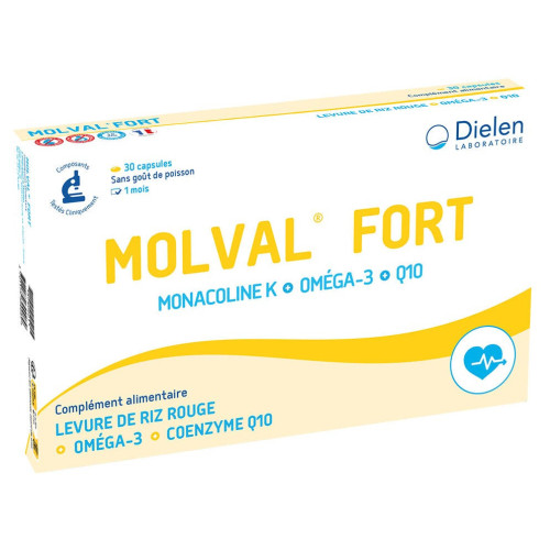 Dielen Molval Fort 30 Capsules - Equilibre Cholestérol