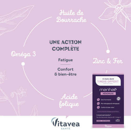 Manhaé Ménopause 120 Capsules - Sans Hormone