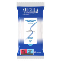Saugella Dermoliquide Lingettes 15 - Hygiène Intime Quotidienne
