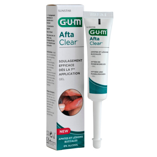 GUM AftaClear Gel 10mL - Soulage Douleur, Cicatrisation Rapide