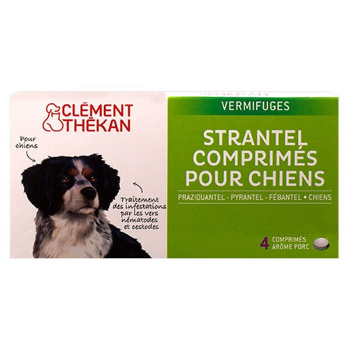 Clement Thekan Strantel Vermifuge Chien 4 Comprimés