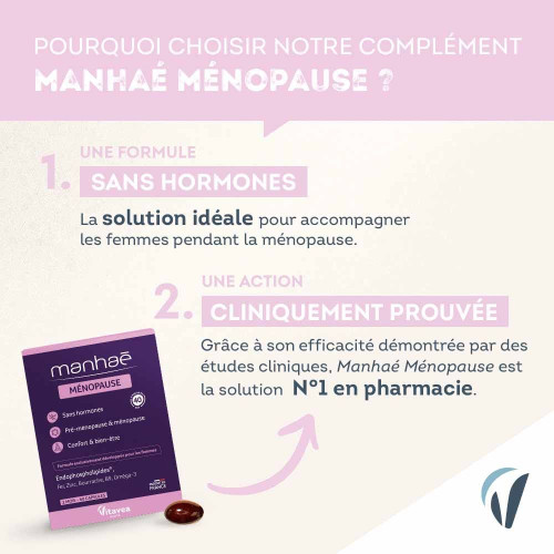 Manhaé 60 Capsules - Soutien Naturel Ménopause Féminité