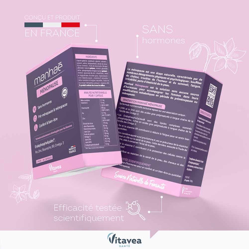 Manhaé 60 Capsules - Soutien Naturel Ménopause Féminité