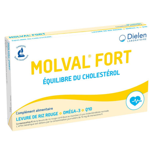 Dielen Molval Fort 90 Comprimés - Équilibre Cholestérol