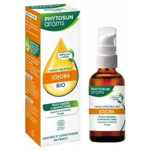 PhytoSun Arôms Jojoba Bio 50mL - Peau douce et cheveux brillants