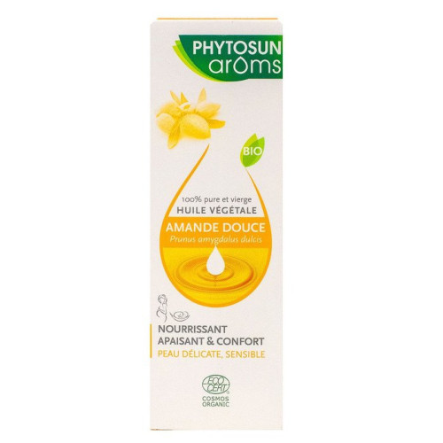 Phytosun Arôms Huile Amande Douce Bio 50ml - Nourrit et Apaise Peau