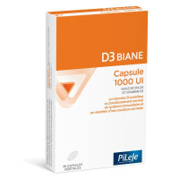 PILEJE D3 Biane 1000Ui - 30 Capsules pour ossature et immunité