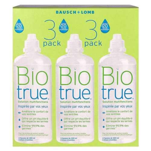 BAUSCH & LOMB Biotrue Lentilles Souples 3x300mL - Confort Naturel