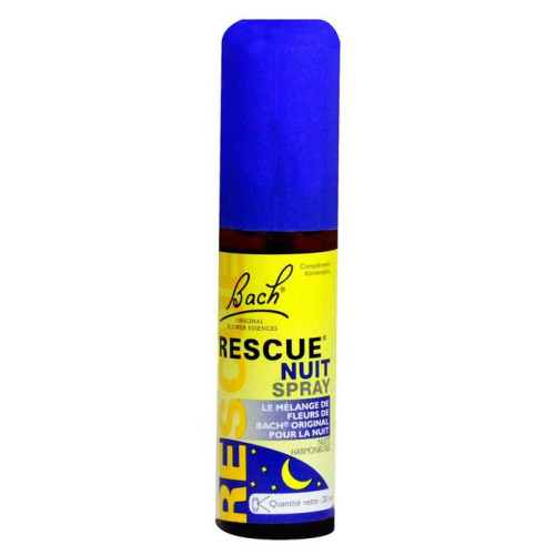 Fleurs de Bach Rescue Nuit Spray 20mL - Sommeil Réparateur