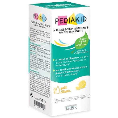 INELDEA Pediakid Mal des Transports 125ml - Soulage Nausées sur