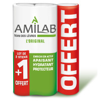 Amilab Baume Lèvres 3 Sticks - Hydrate et Régénère