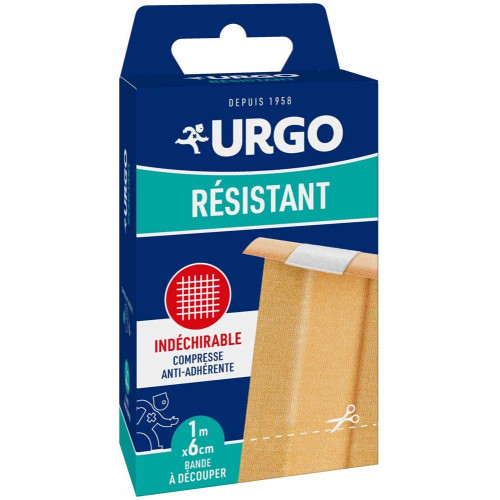 URGO Bande Tissu Découper Résistante 1m x 6cm - Antiseptique