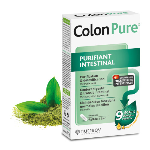 Nutreov Colonpure 40 Gélules - Détoxification et Confort Digestif