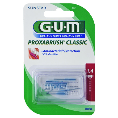 GUM Proxabrush Classic 8 Recharges - Hygiène Bucco Dentaire Optimale