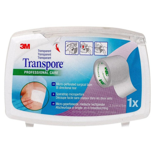 3M Transpore Sparadrap Microperforé 5m - Fixation Facile