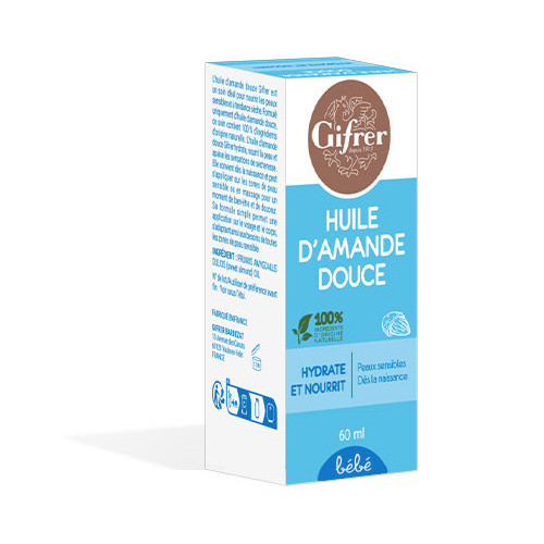 GIFRER Huile Amande Douce 56ml - Douceur et Hydratation sur