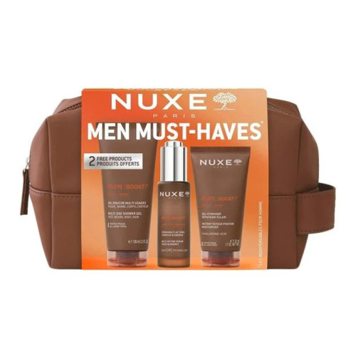 NUXE Men Boost : Coffret Voyage 3 Soins Essentiels pour Peau Énergisée