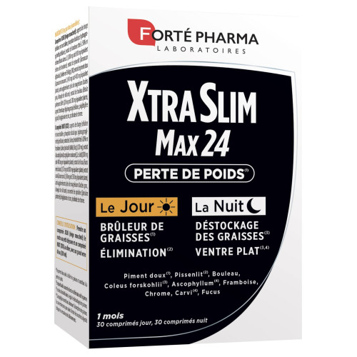 XTRASLIM MAX 24 - Perte de poids jour/nuit, 60 cpr