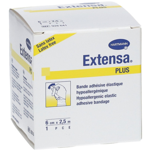 Extensa Plus Hartmann : Bande adhésive élastique blanche 6cm x 2,5m