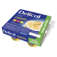 Crème Dessert Vanille Delical : Hyperprotéinée, sans sucre, 360 kcal