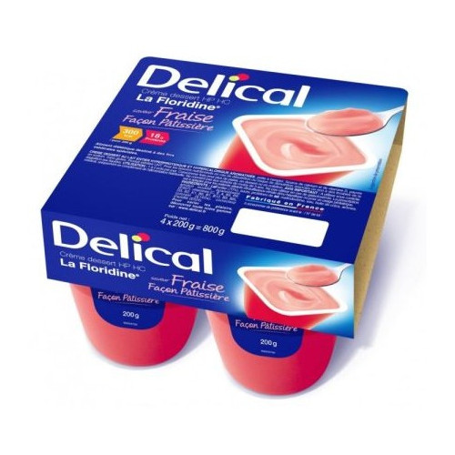 Delical Fraise : Crème hypercalorique et protéinée anti-dénutrition