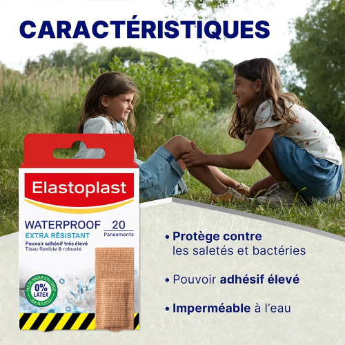 Pansements Elastoplast Waterproof : Protection durable sans latex