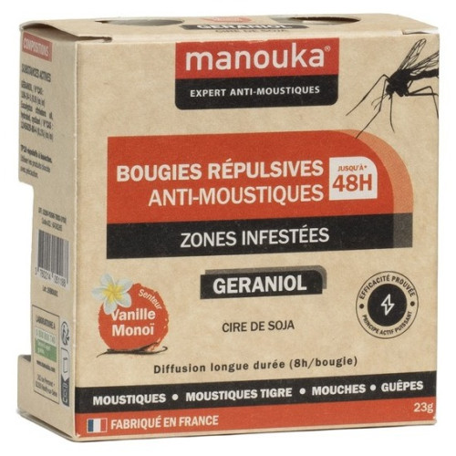 Bougie Vanille Monoï MANOUKA - 6 Pièces - Ambiance Exotique