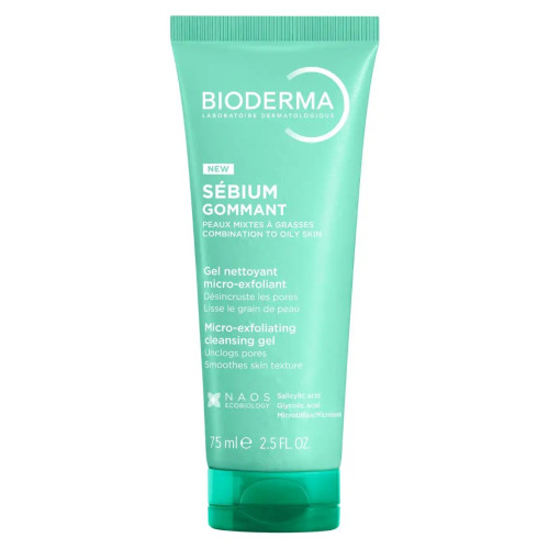 Gommant Bioderma : Nettoyage profond & pores désobstrués - 75ml