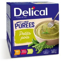 Delical Purée Petit Pois : 20g protéines, 360 kcal