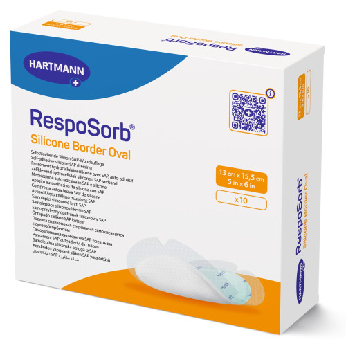 RespoSorb Silicone Border Ovale 13 x 15,5 cm - Pharma360