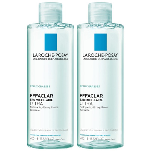 La Roche-Posay Effaclar Eau Micellaire 2x400ml Peaux Grasses Purifiées