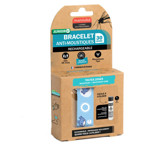 Bracelet anti-moustiques enfant MANOUKA - 30j efficace