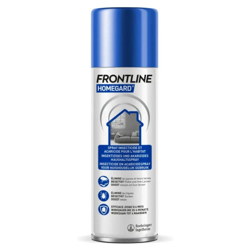FRONTLINE Spray Habitat : Élimine puces, acariens et œufs - 250ml