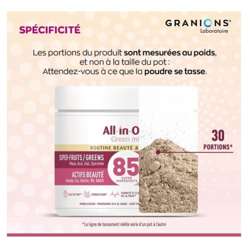Granions Green Mix Beauté : 85 ingrédients pour éclat & anti-âge