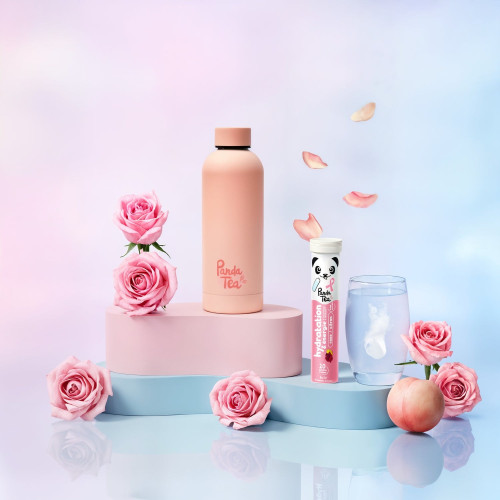 PANDA TEA Pastille Énergétique Rose Citron - Hydratation & Vitalité