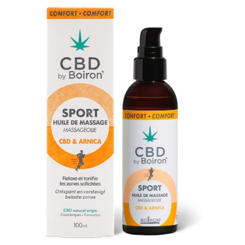 Huile Massage CBD Boiron Sport : Détente Musculaire & Récupération