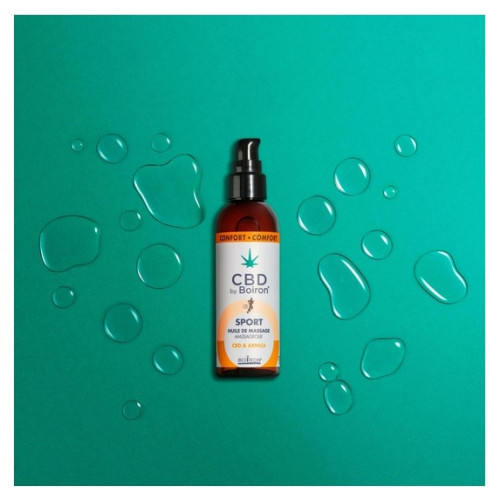 Huile Massage CBD Boiron Sport : Détente Musculaire & Récupération