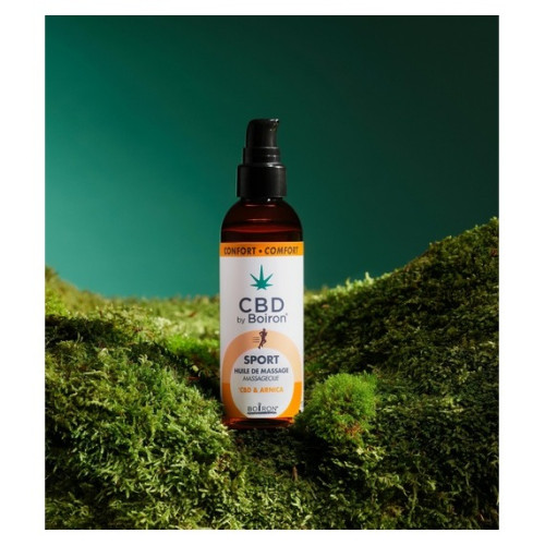 Huile Massage CBD Boiron Sport : Détente Musculaire & Récupération