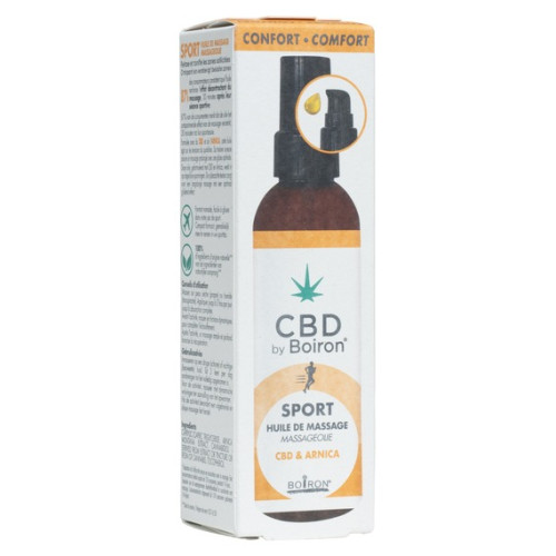 Huile Massage CBD Boiron Sport : Détente Musculaire & Récupération