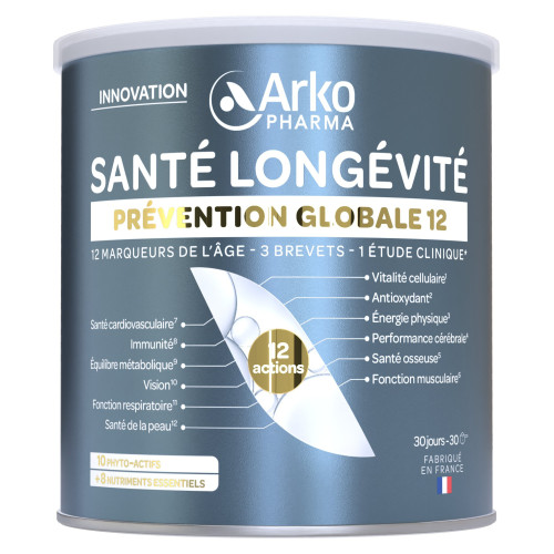 Santé Longévité Arkopharma : Soutien Global 12 Marqueurs de l'Âge