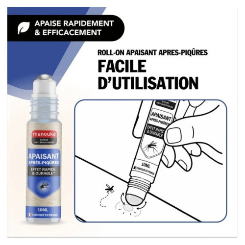 MANOUKA Roll-on Apaisant : Soulagement immédiat piqûres, démangeaisons