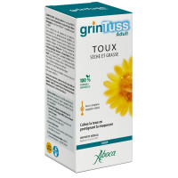 Sirop GrinTuss ABOCA : Toux sèche/grasse apaisée, action protectrice