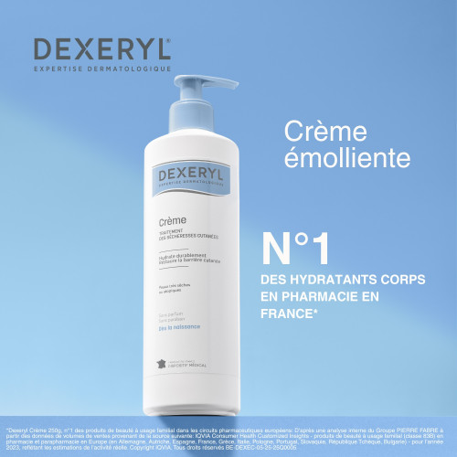 DEXERYL DM Crème : Hydrate & Répare Peaux Sèches/Atopiques - 500g