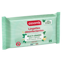 ASSANIS : Lingettes désinfectantes efficaces contre virus & bactéries