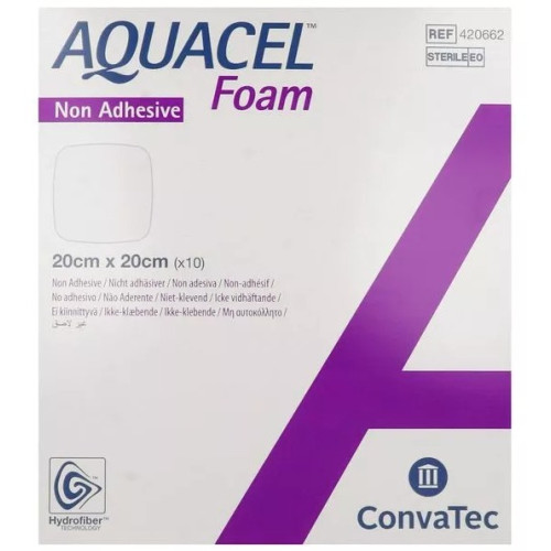 AQUACEL FOAM Pans Hydrocolloïdes - Soins 20x20cm x10