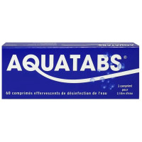 Aquatabs : 60 cpr effervescents - Purifiez 1L en 30 min