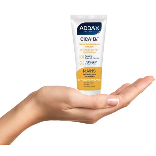 ADDAX Crème Mains Réparatrice CICA+B5 - Hydratation 48h