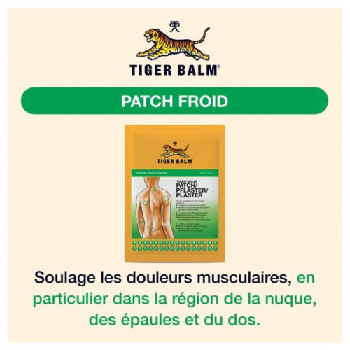 Patch Baume du Tigre Anti-Douleur : Soulagement Froid 6h - 3 Patchs