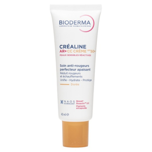 Bioderma Créaline AR+ CC Dorée : SPF50+ Anti-Rougeurs & Hydratation 8h